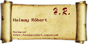 Halmay Róbert névjegykártya