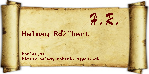 Halmay Róbert névjegykártya