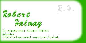 robert halmay business card
